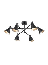 Franklite Skoop 6 Light Spotlight Black / Silver